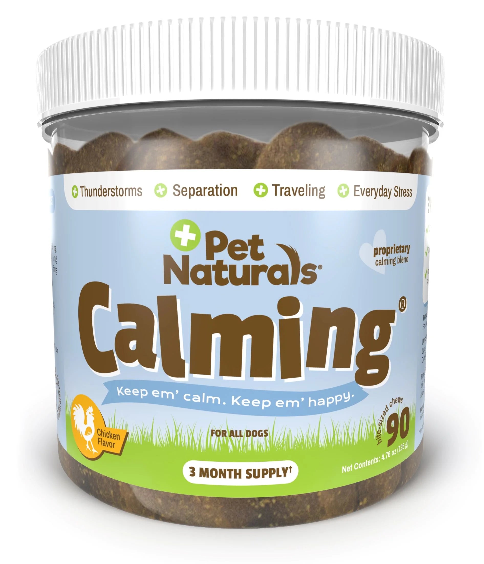 Calming for Dogs, Anxiety Support Supplement, 90 Bite-Sized Chews